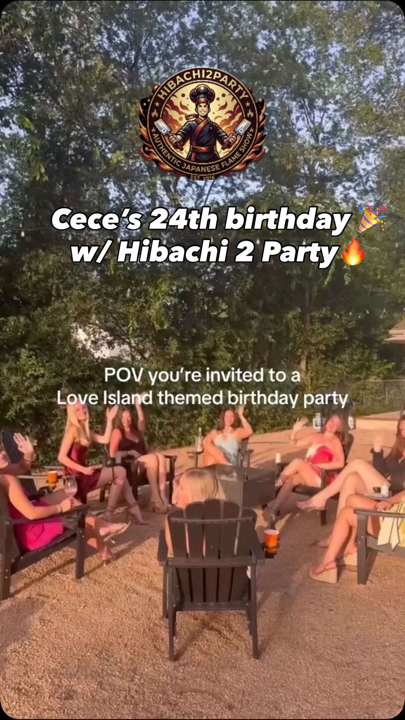 Real Hibachi Chef 2U celebration